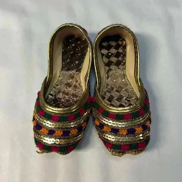 Traditional Afghani Slippers/Jutti shoes /party shoes  - Size 4 - Picture 1 of 12
